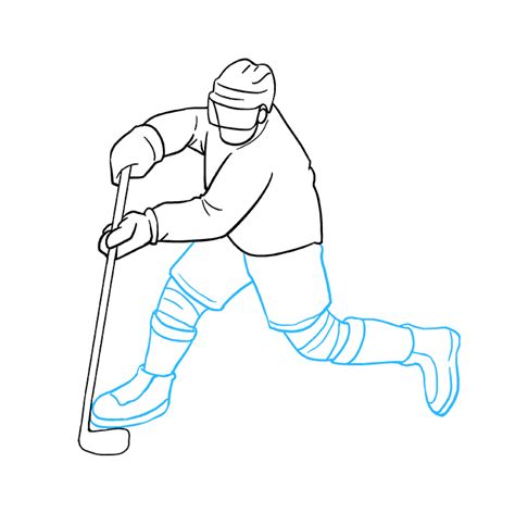 How to Draw a Hockey Player - Really Easy Drawing Tutorial | Hockey players, Hockey drawing, Hockey