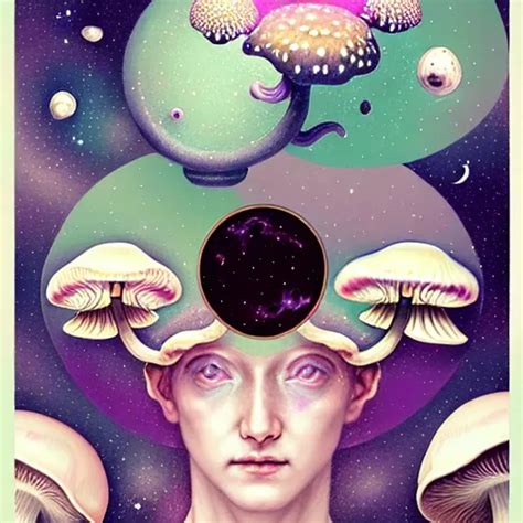 Pastel rococo portrait, mushroom gemini, detailed ey... | OpenArt