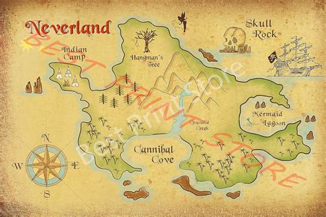 Once Upon A Time Neverland Map