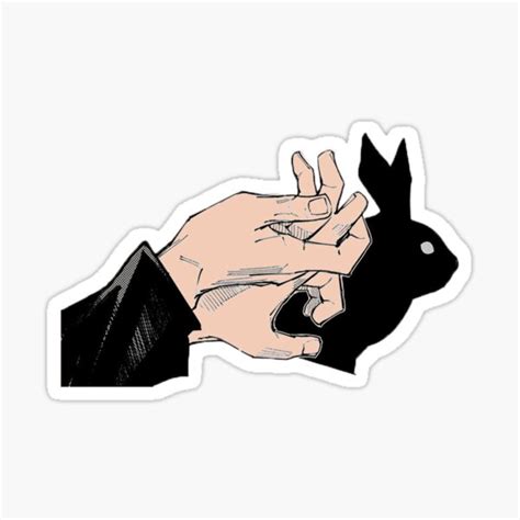 "Fushiguro tsumiki jjk hand signs rabbit" Sticker for Sale by Papou59 | Redbubble