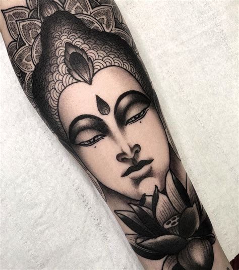 Buddha Lotus Flower Tattoo