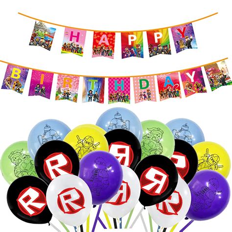 Buy Roblox Birthday Decorations Party Supplies, Roblox Birthday ...