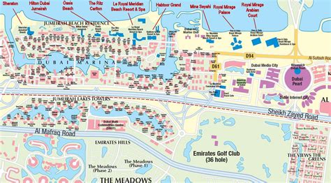 Dubai marina building map - Dubai marina map with building names (United Arab Emirates)