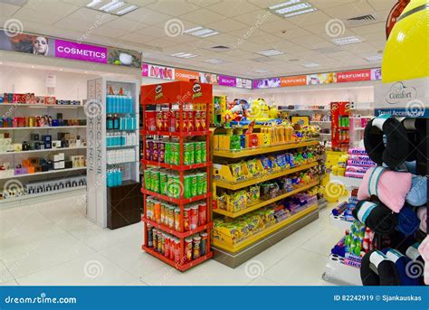 Duty Free Shop Cosmetics, Perfume, Candies Editorial Stock Image - Image of perfume, shelves ...