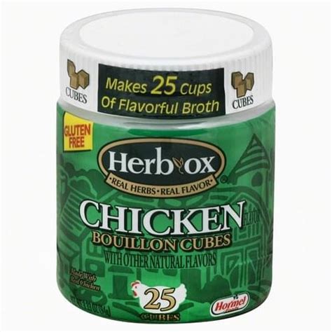 Herb Ox Chicken Bouillon Cubes - 25 ea, Nutrition Information | Innit