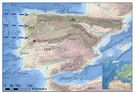 31 -Morphological map of the Iberian Peninsula, with the main rivers... | Download Scientific ...