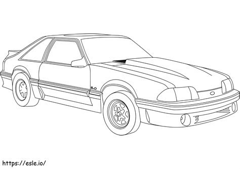 Ford Mustang coloring page