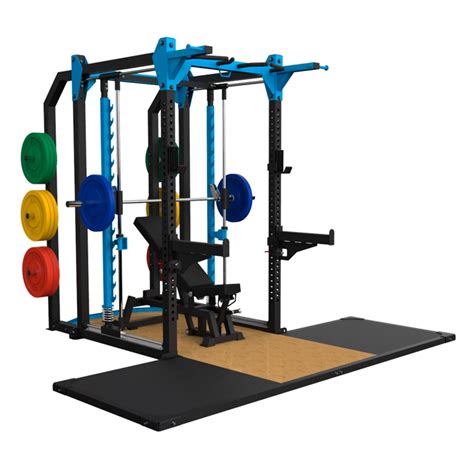 3 D SMITH MACHINE / POWER RACK / DEADLIFT PLATFORM & MULTI BENCH COMBO ...