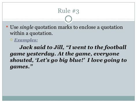 Quotation Marks Examples