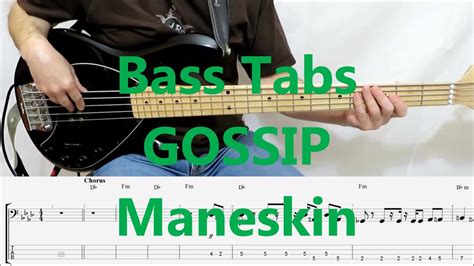 Maneskin - Gossip (BASS COVER TABS) - YouTube