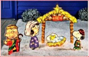 Charlie Brown and Lucy "Lighted" Nativity Scene Outdoor... | Snoopy ...