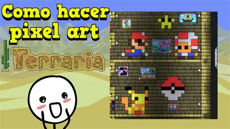 Como hacer pixel art en Terraria - YouTube