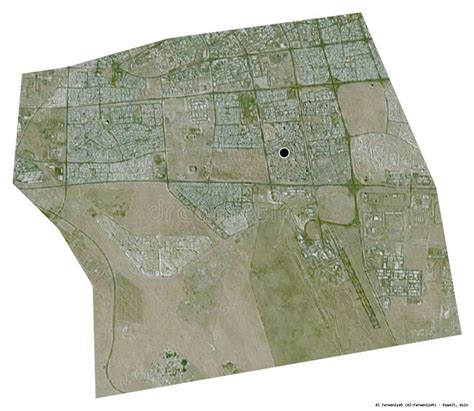 Al Farwaniyah, Province of Kuwait, on White. Satellite Stock Illustration - Illustration of asia ...