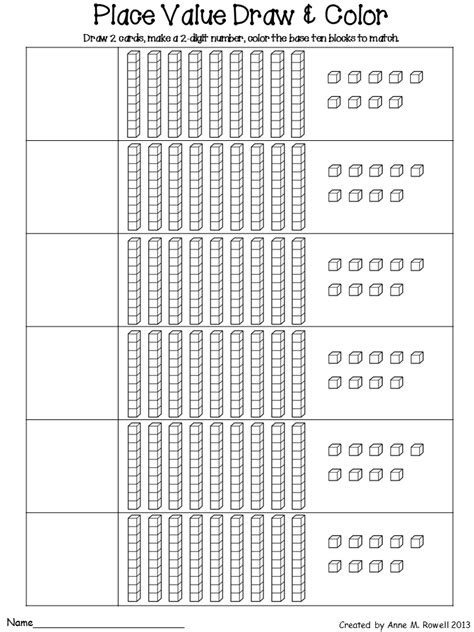 Place Value Draw and Color Worksheets | Made By Teachers