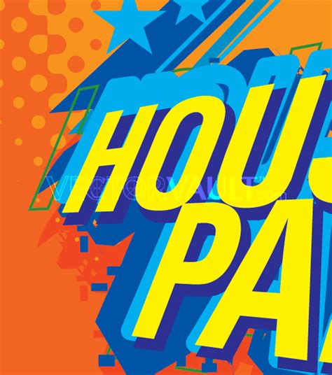 Royalty-free vector logo for a house party