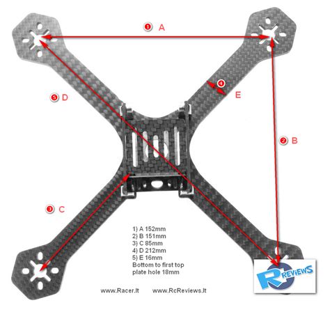 Y200 200mm Realacc 4mm Full Carbon fiber 78gr racer drone frame similar ...