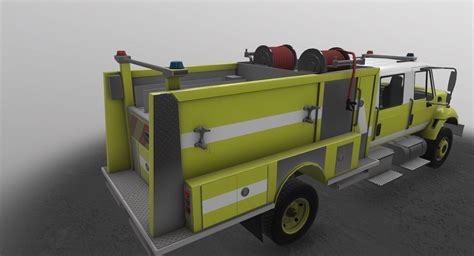 Yellow Fire Truck - 3D Model by pukamakara