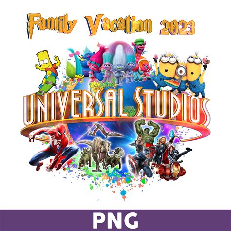 Universal Studios Png, Family Vacation 2023 Png, Cartoon Cha - Inspire ...