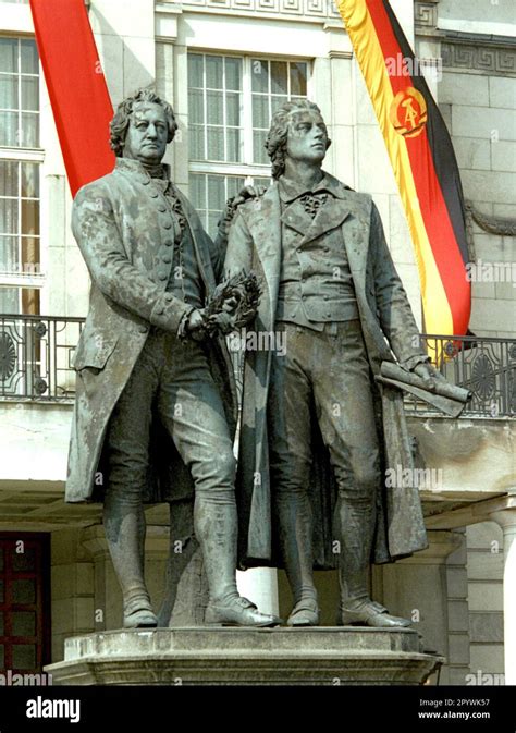 Thuringia / GDR / 1988 Weimar, city German Classic. Monument Wolfgang ...