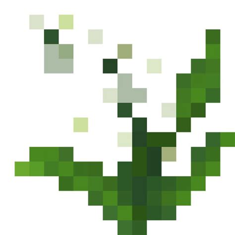 Pixel Art of Lily of the Valley | Minecraft Wallpaper