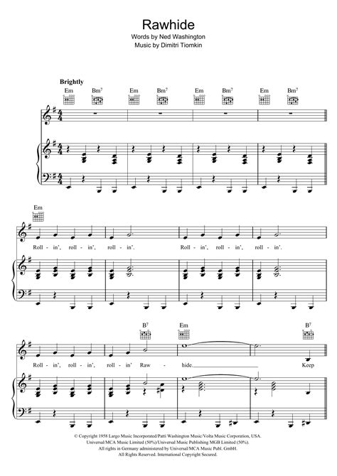 Rawhide | Sheet Music Direct