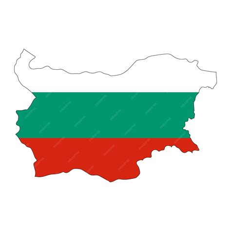 Premium Vector | Bulgaria map silhouette with flag isolated on white background