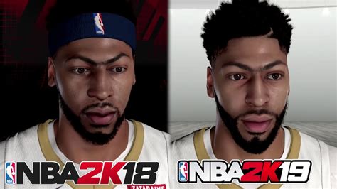 NBA 2K18 - NBA 2K19 Face Scan Comparison - YouTube