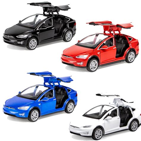 Tesla model x toy car diecast model 1/32 with IC light pull back function