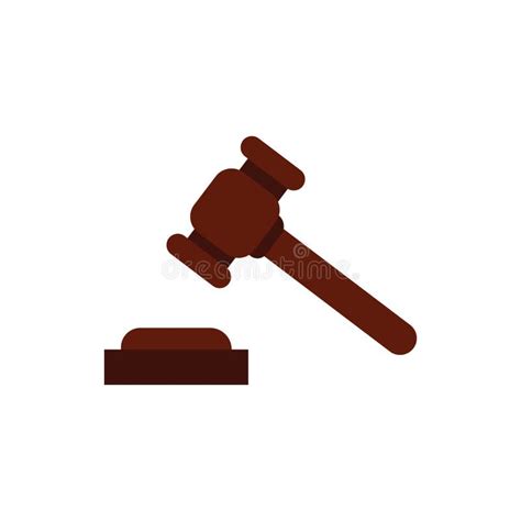 Isolated Law Hammer Flat Vector Design Stock Vector - Illustration of ...