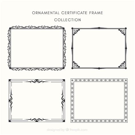 Certificate frame collectio Vector | Free Download