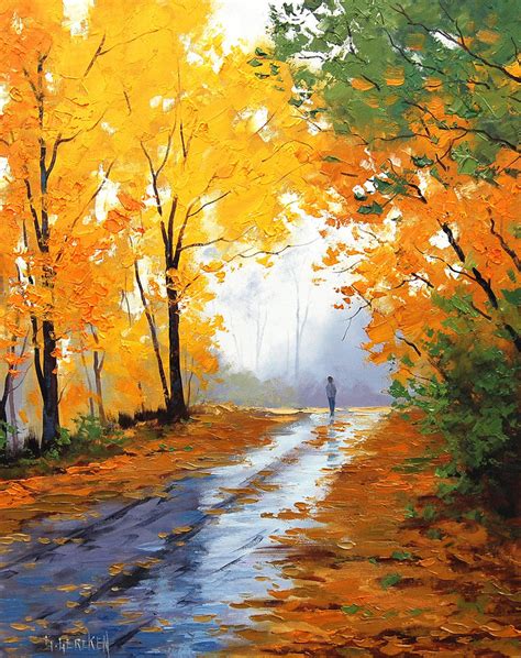 Fall Leaves painting by artsaus on DeviantArt