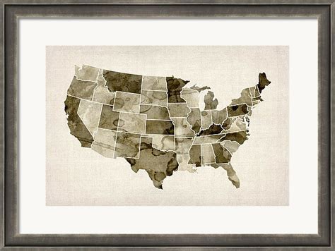 Framed USA Map - The Great Frame Up