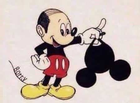 Funny Mickey mouse without his ear hat | PMSLweb | Mickey mouse, Funny ...