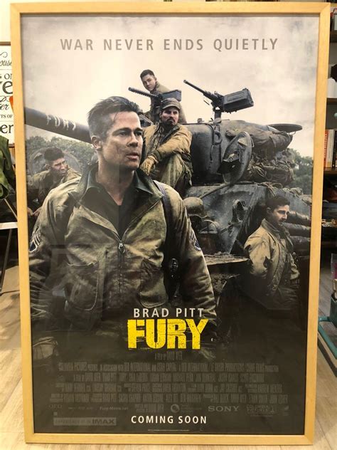 Fury Movie Poster, Furniture & Home Living, Home Decor, Frames ...