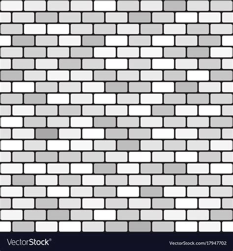 Brick pattern seamless gray wall Royalty Free Vector Image