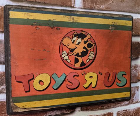 Toys R' Us toy store Vintage Style Wood Wall Sign Plaque | Etsy