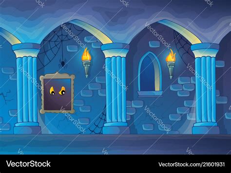 Haunted castle interior theme 1 Royalty Free Vector Image