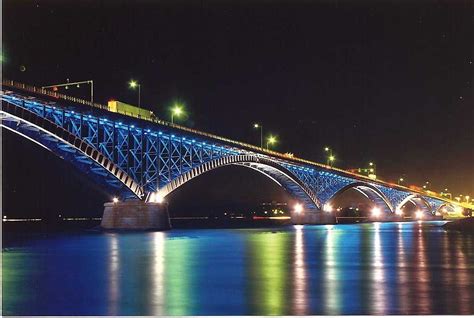 International Peace Bridge spanning the Niagara River between Buffalo and Fort Erie, Ontario ...