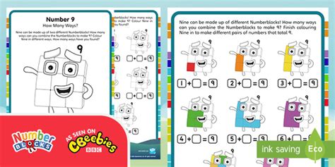 Numberblocks Number Activity Sheet Teacher Made | My XXX Hot Girl