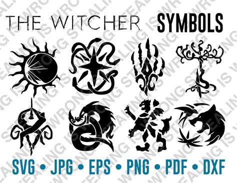 The Witcher Symbols Digital Files Only Svg Jpg Png Eps - Etsy