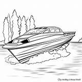 Speed Boat Coloring Pages  Free & Printable sketch template