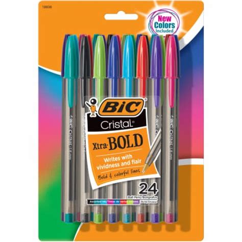 BIC® Cristal® Extra Bold Pens - Assorted, 24 pk - City Market