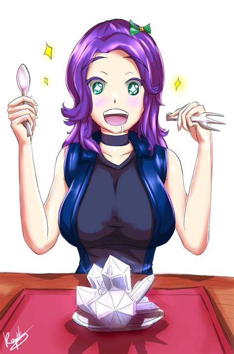 Abigail from Stardew valley! Well... a picture of her eating a quartz ...