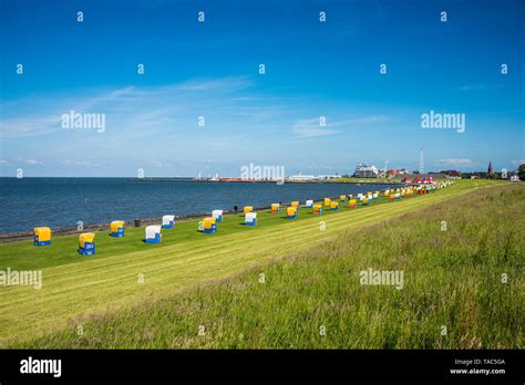 Germany, Cuxhaven, beach chairs at the coast Stock Photo - Alamy