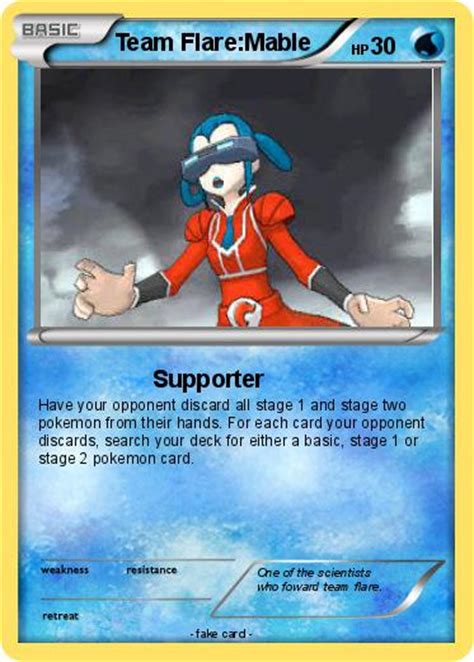 Pokémon Team Flare Mable - Supporter - My Pokemon Card