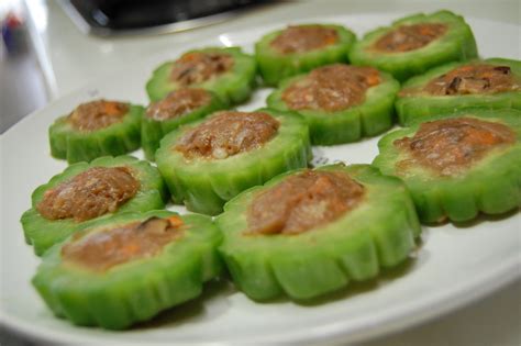 Steamed stuffed bitter gourd recipe | Easy Chinese Food Recipes