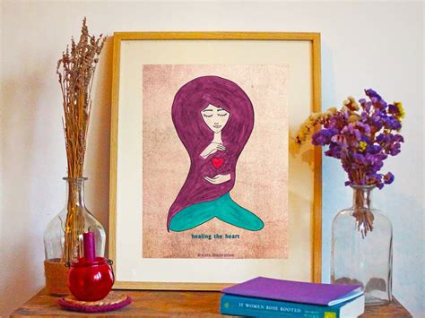 Art Print healing the Heart Wall Art Mindful - Etsy