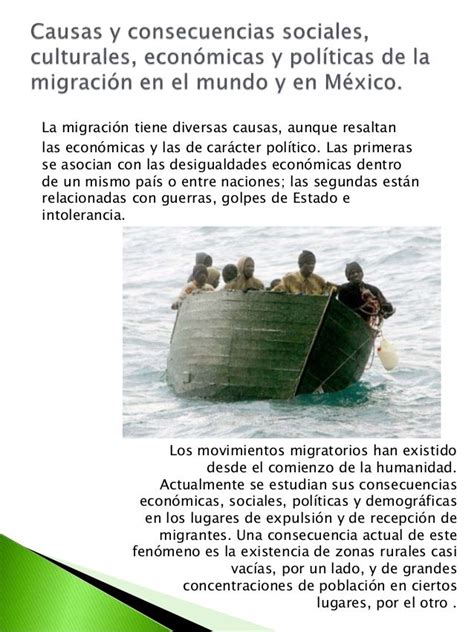 Causas y consecuencias de la migración