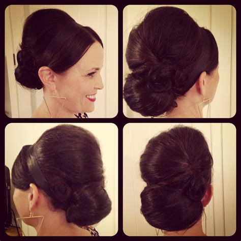 60s hair beehive french roll chignon updo vintage - styled by ...