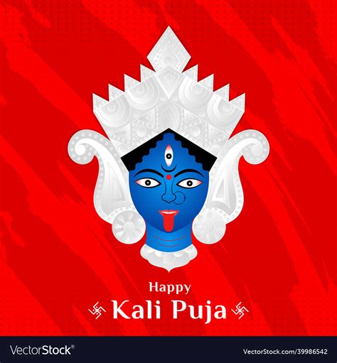 Kali puja celebration social media template design